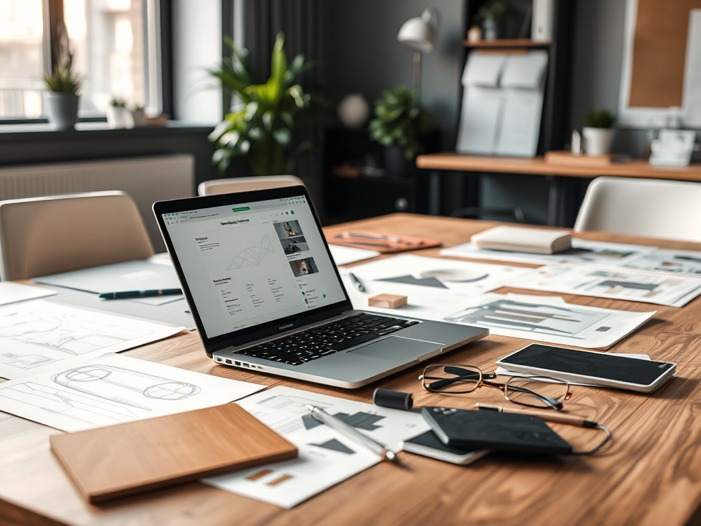 prototyping-setup-on-an-office-table-with-laptop-some-drawings cnc service, service cnc, hout frezen, frezen in hout, frezen hout, frezen van hout, hout frees, cnc houtbewerking, cnc hout, cnc bedrijven, houtfrezen, cnc hout frezen particulier, hout laten frezen, cnc snijden, cnc bewerkingen, cnc nederland, product maken, cnc utrecht