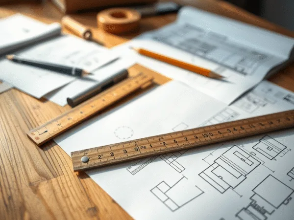 furniture-design-drawing-in-progress-laying-on-a-designers-desk