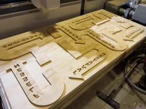 Houten Letters Recycling Borden Aanwijzers Pijlen Voor Recycling Afvalbakken Houten Wegwijzers Borden