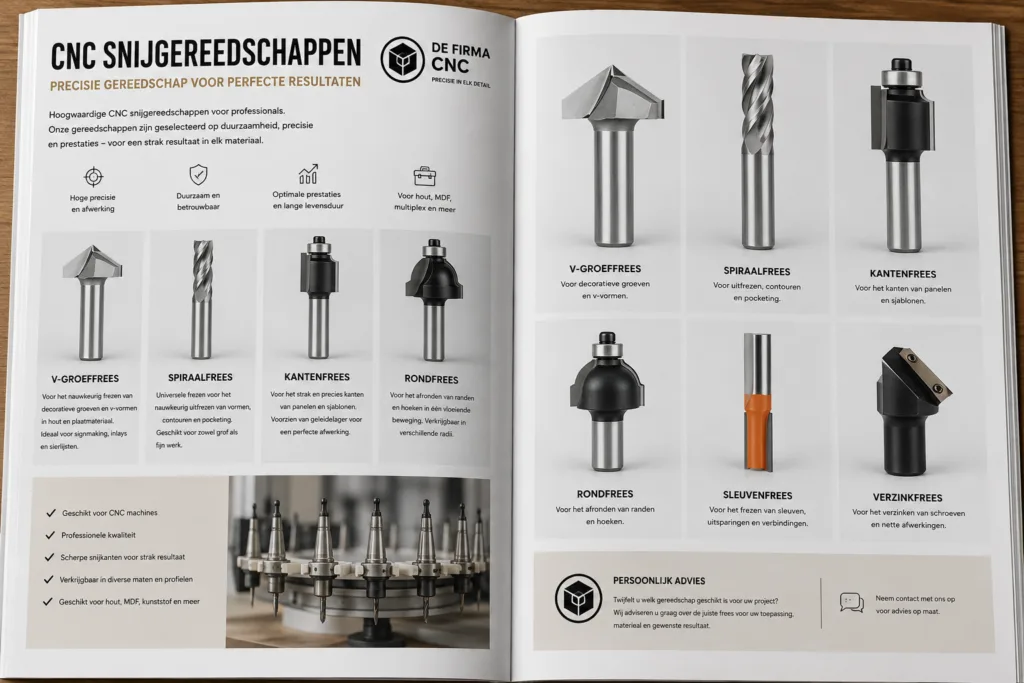 Welke CNC Snijgereedschappen Gebruik Je Voor Houtbewerking Bij De Firma CNC