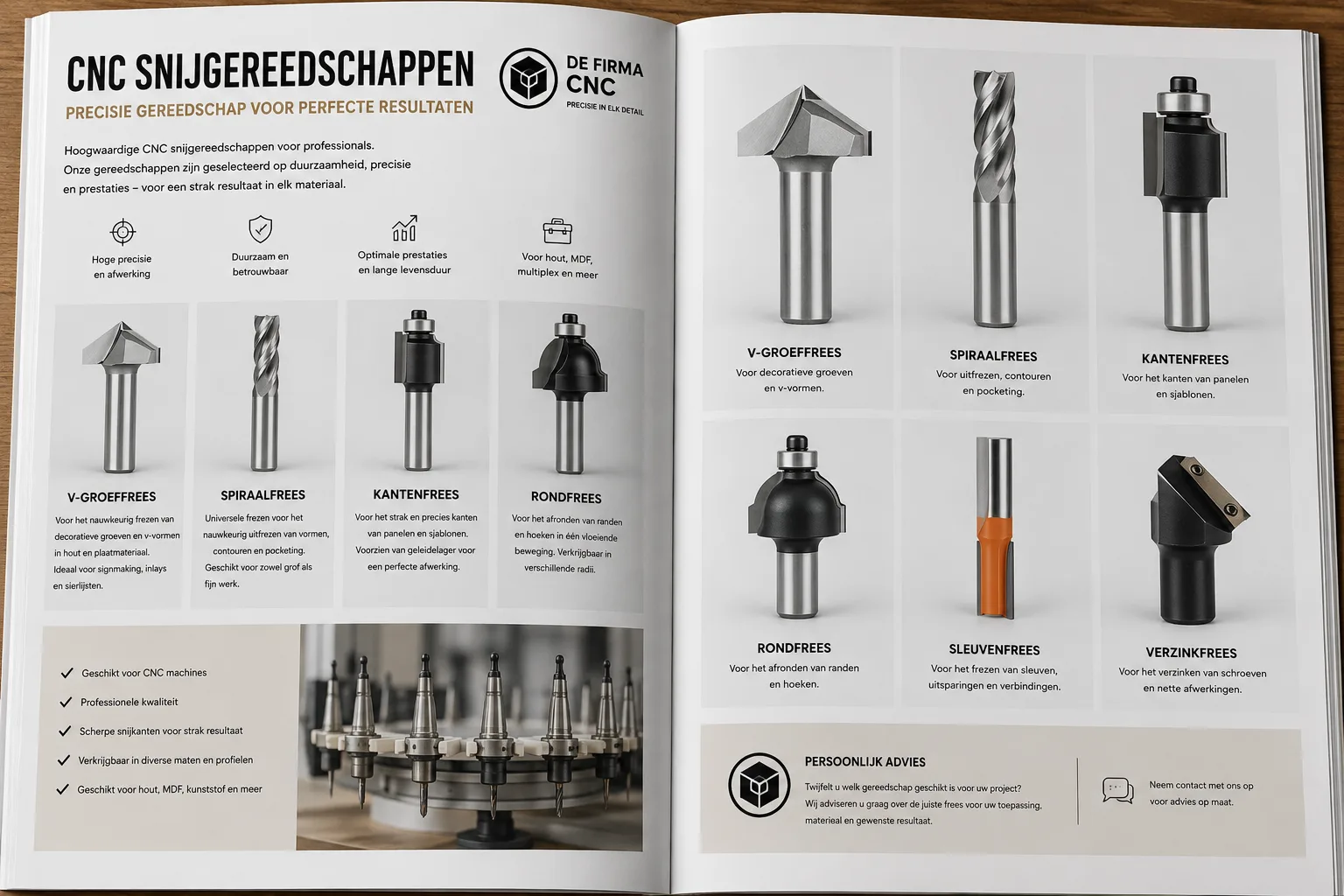 Welke CNC Snijgereedschappen Gebruik Je Voor Houtbewerking Bij De Firma CNC