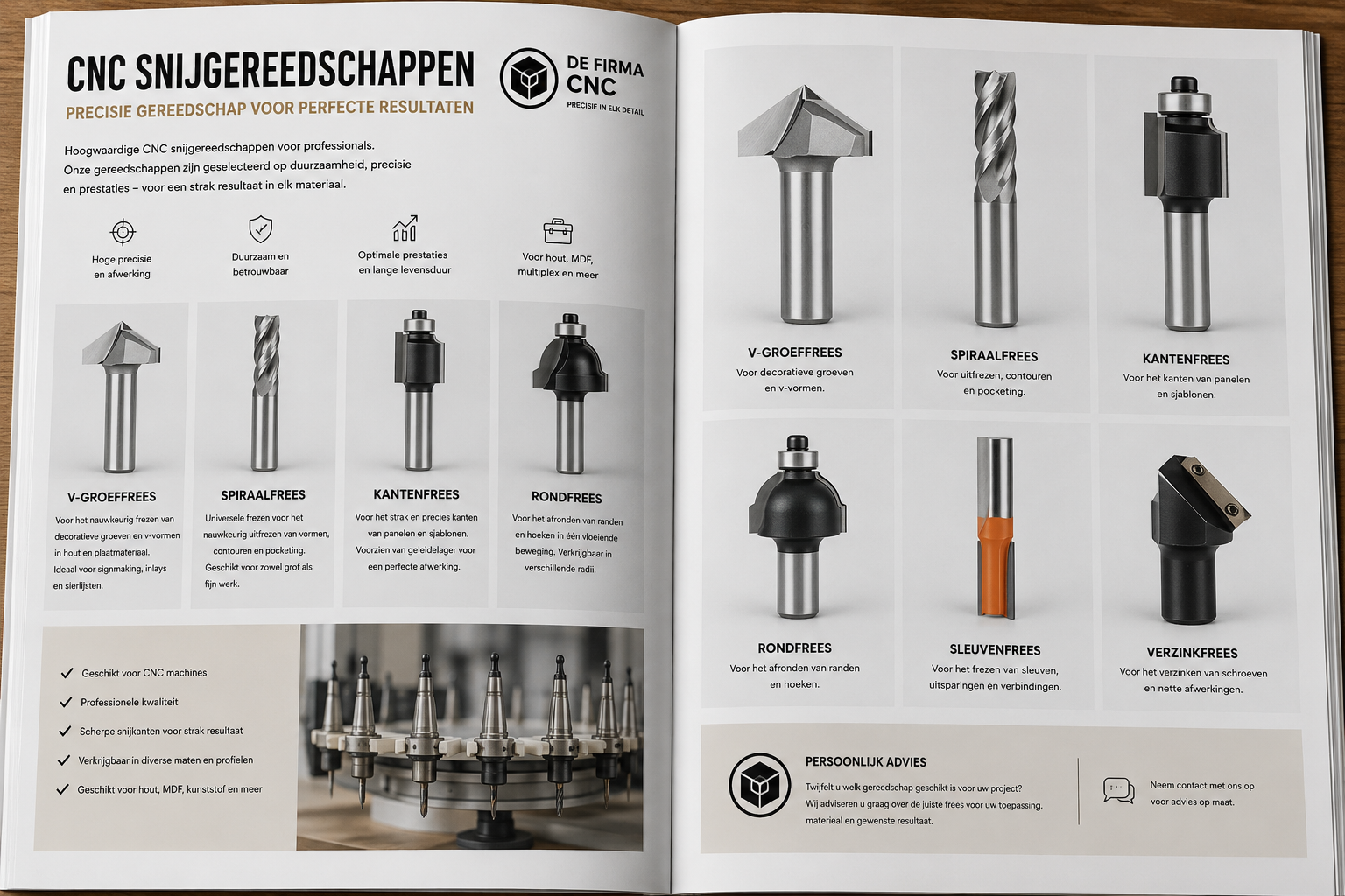 Welke CNC Snijgereedschappen Gebruik Je Voor Houtbewerking Bij De Firma CNC
