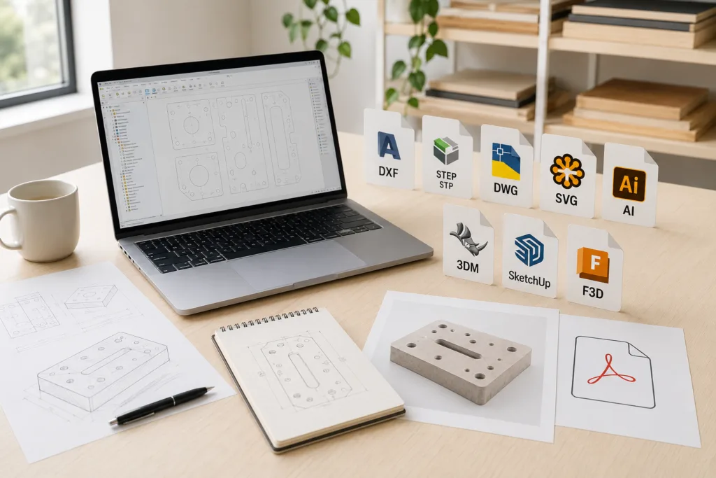 Bestandsformaten Voor Cnc Frezen Dxf Step Stp Svg 3dm 3fd Sketchup Ai
