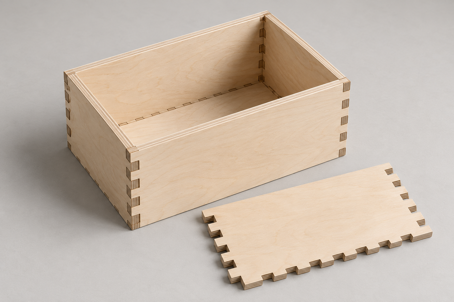 Birch Plywood Box With Finger Joints Box Cutting File Generator For Cnc Laser Etcetra By De Firma Cnc Solutions